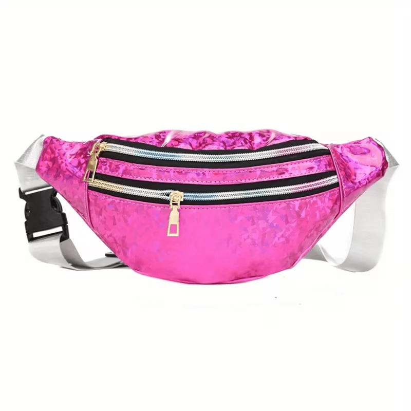 Bauchtasche Glitter Holo Pink
