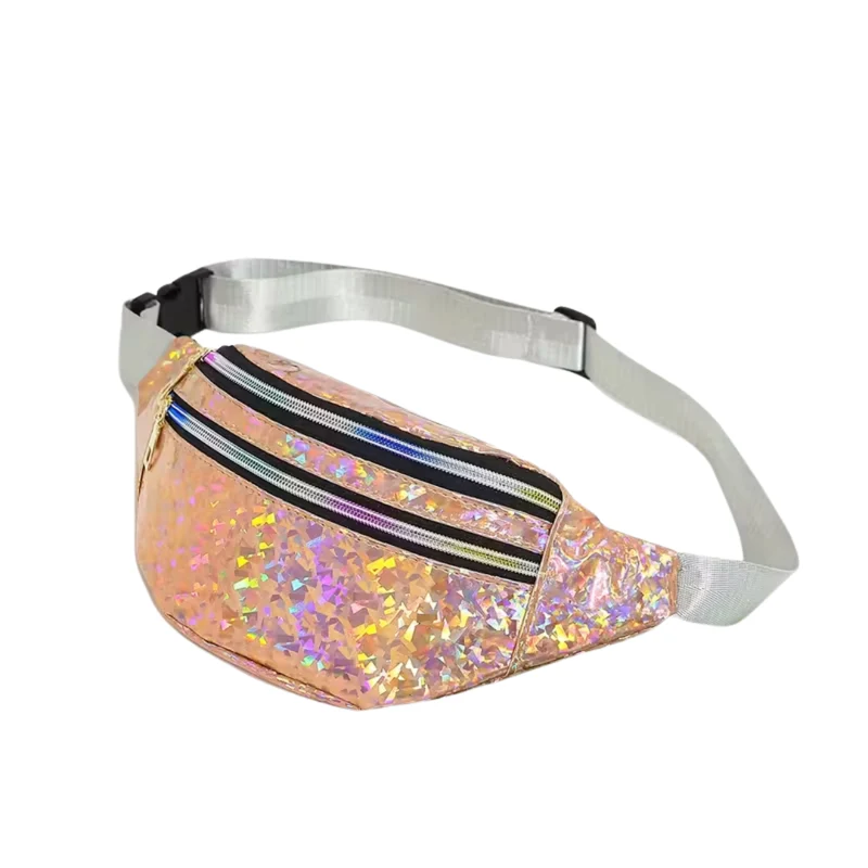 Bauchtasche Glitter Holo Hell Gold