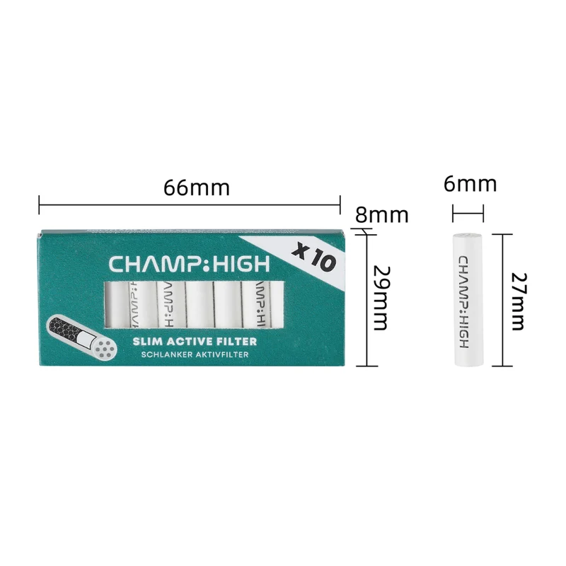 Active Carbon Filter Tips 6 mm
