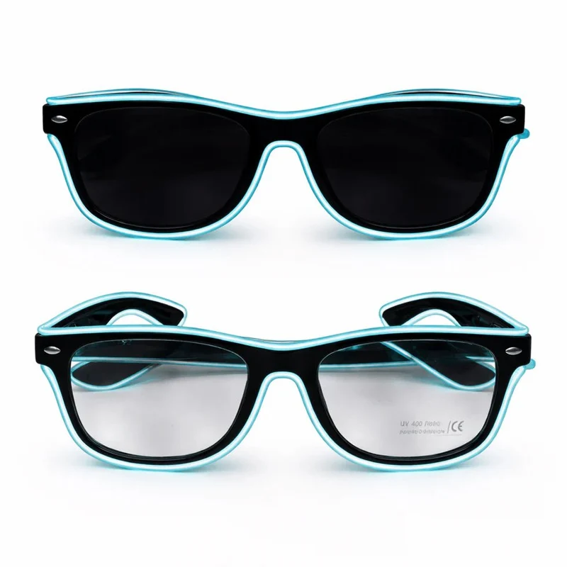 LED-Neonbrille Hellblau