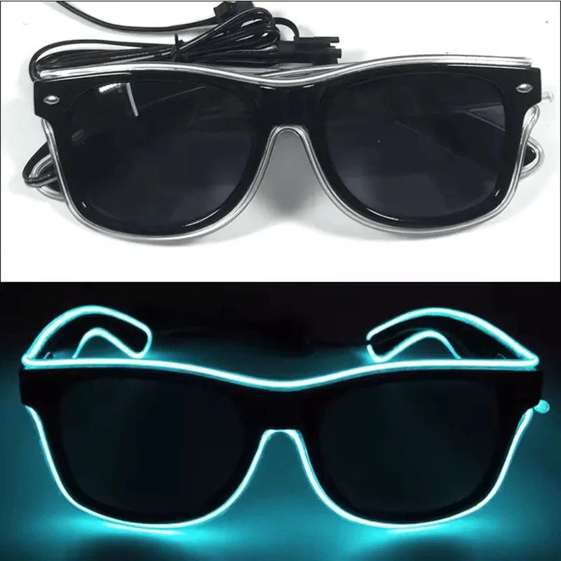 LED-Neonbrille Hellblau