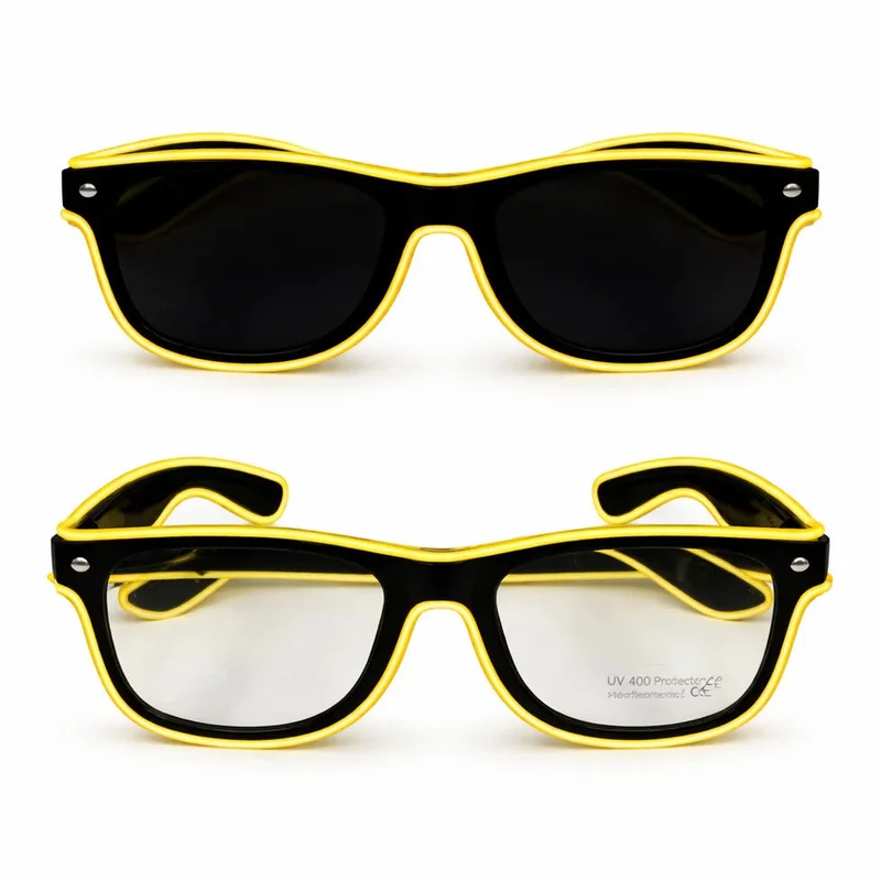 LED-Neonbrille Gelb