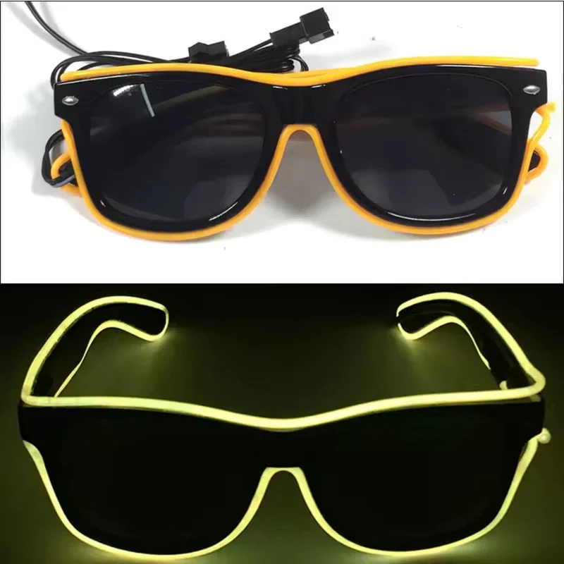 LED-Neonbrille Gelb