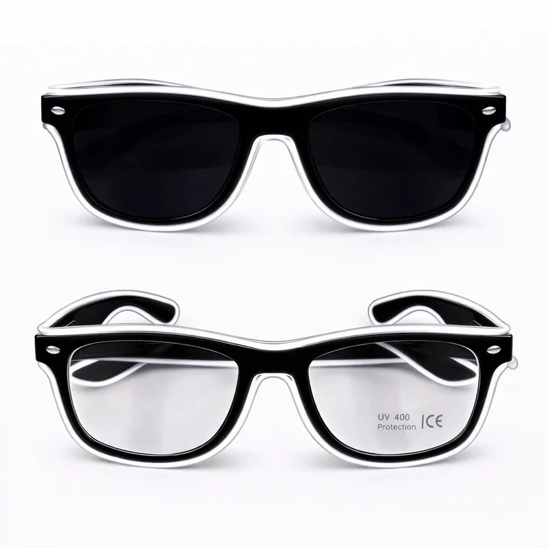 LED-Neonbrille Weiß
