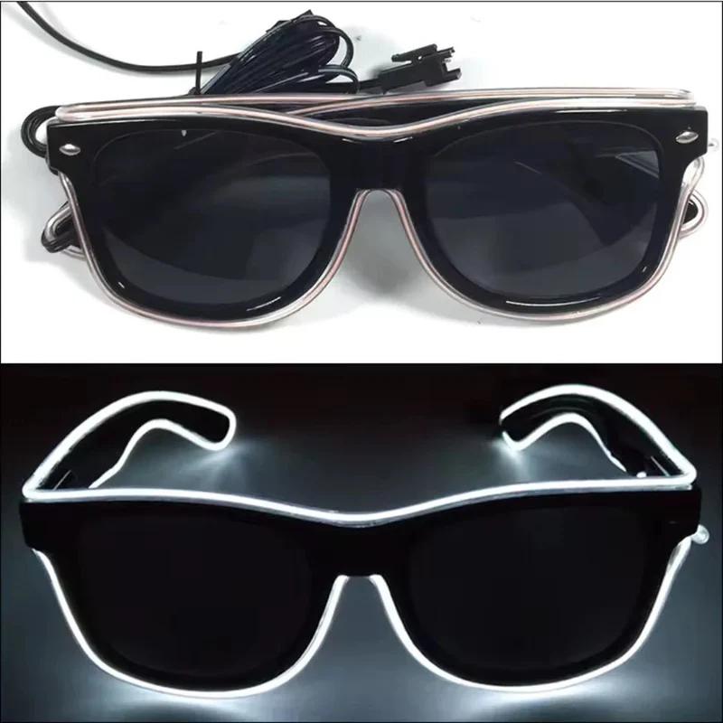 LED-Neonbrille Weiß