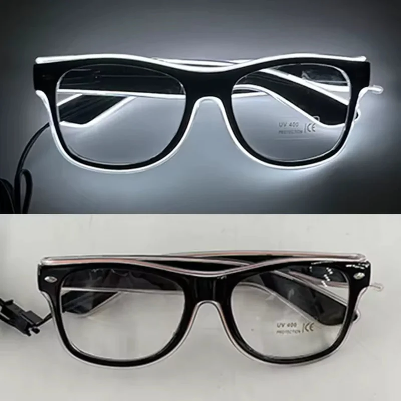LED-Neonbrille Weiß