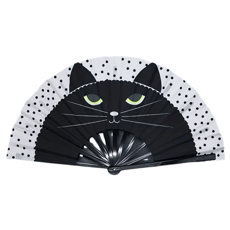 Großer Fächer 64cm Glow Cat