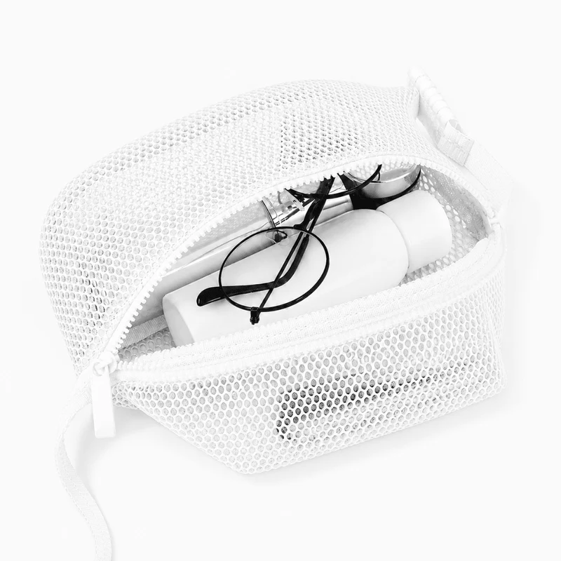 Bauchtasche Netz Transparent Look Weiß