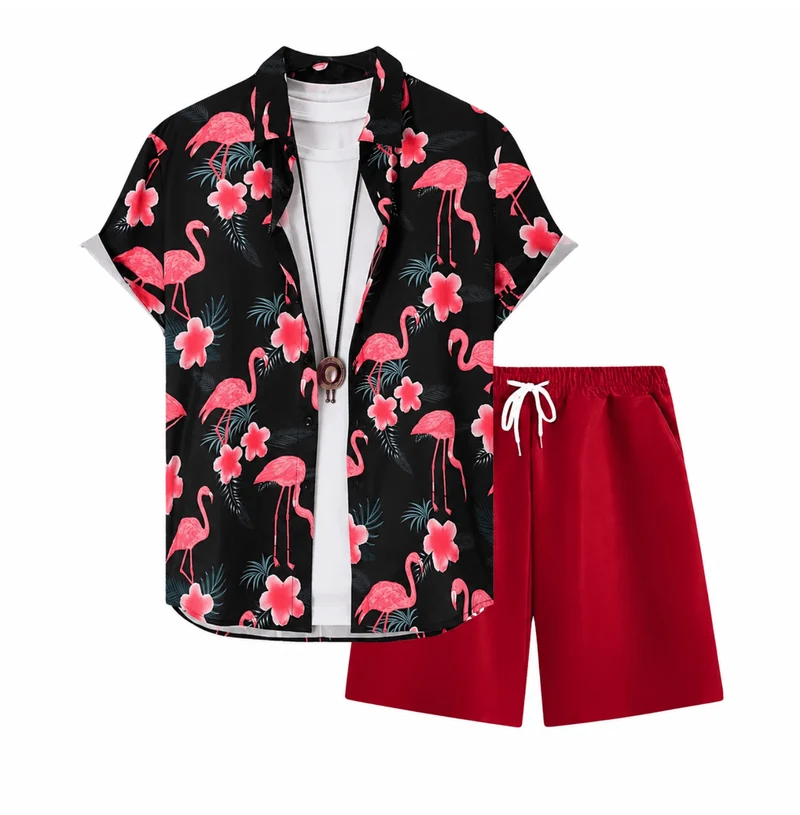 Festival Outfit 2-teilig Red Flamingo