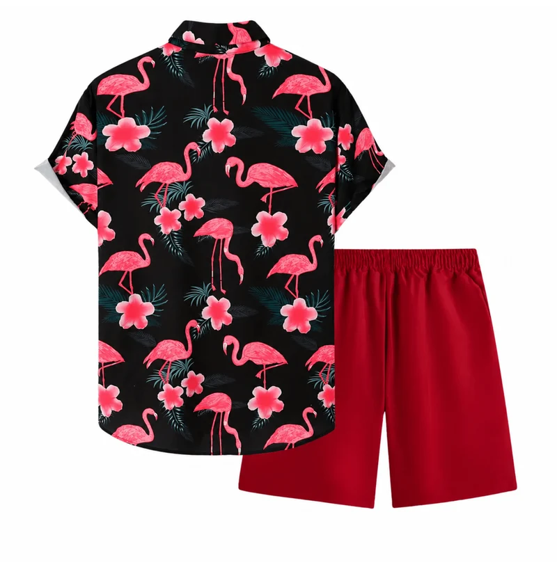 Festival Outfit 2-teilig Red Flamingo