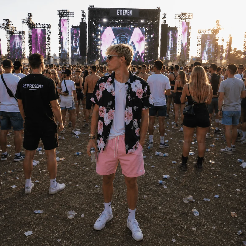 Festival Outfit 2-teilig – Rose Noir
