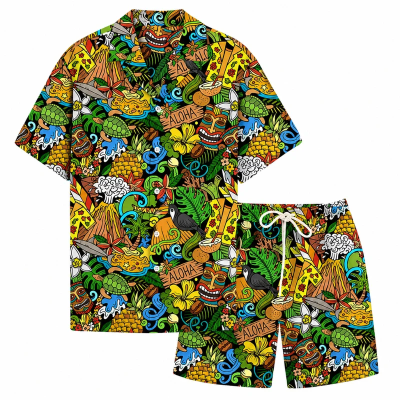 Festival Outfit Tropical Aloha 2-teilig