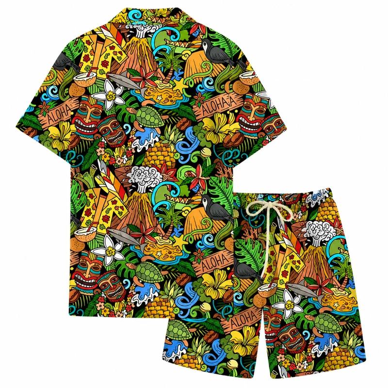 Festival Outfit Tropical Aloha 2-teilig