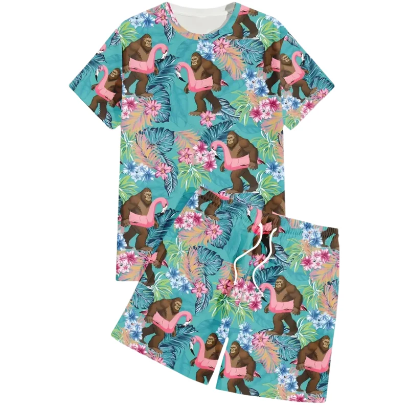 Festival T-Shirt Outfit Beach Monkey 2-teilig
