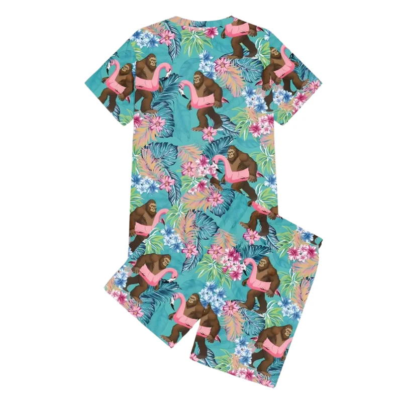 Festival T-Shirt Outfit Beach Monkey 2-teilig