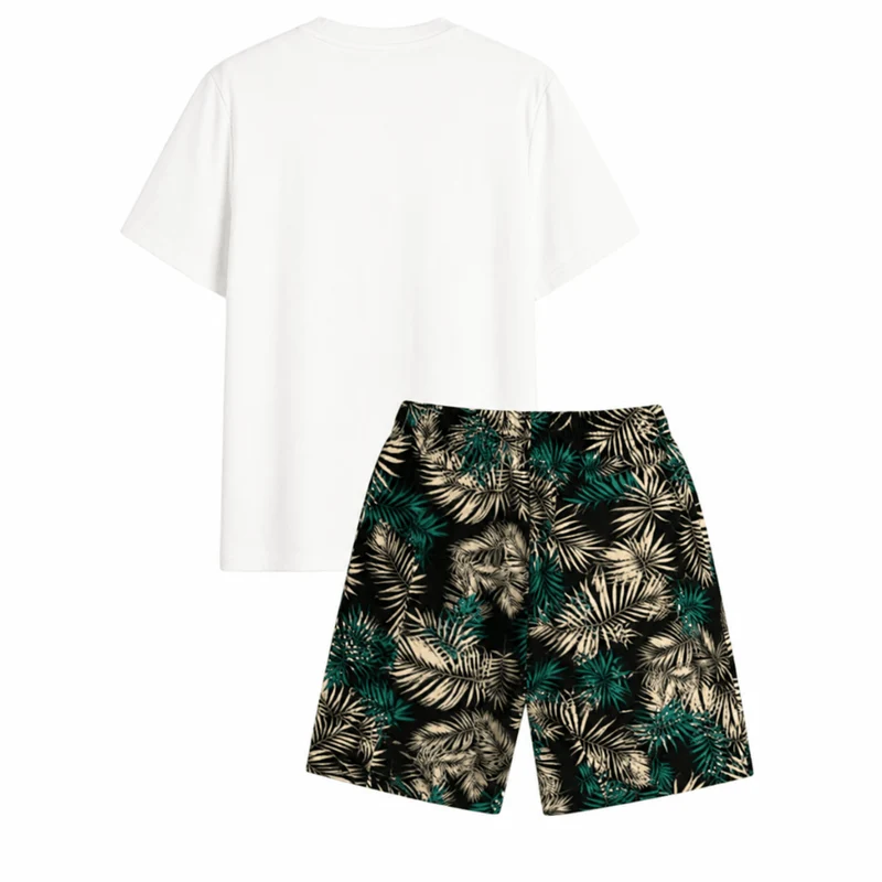 Festival T-Shirt Outfit Jungle Leafs 2-teilig