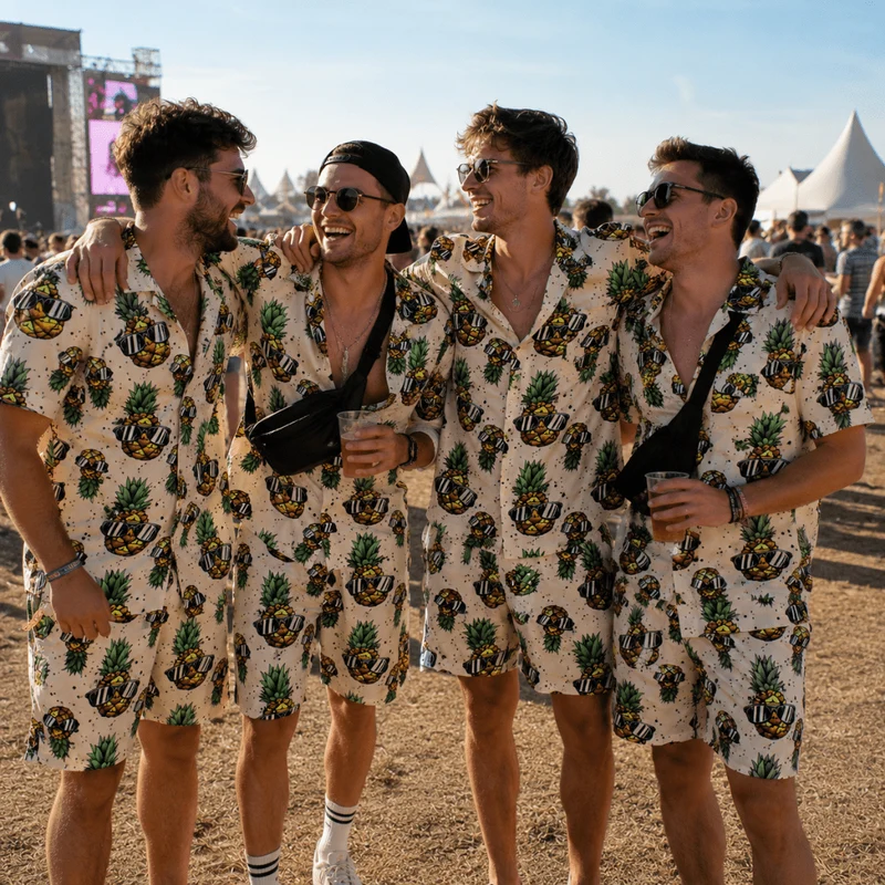 Festival Outfit Pineapple Shades 2-teilig