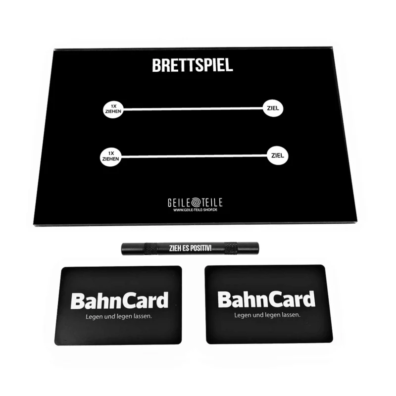 SET Brettspiel 1x Ziehunterlage inkl. 1 Ziehröhrchen & 2 Hackkarten