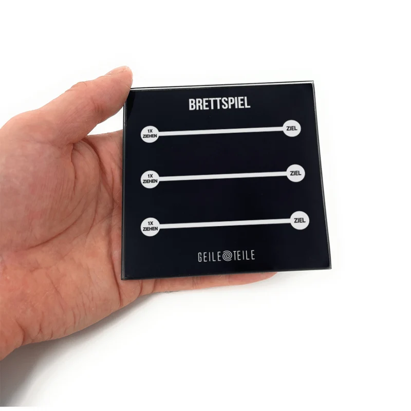 Brettspiel - Echtglas Ziehunterlage