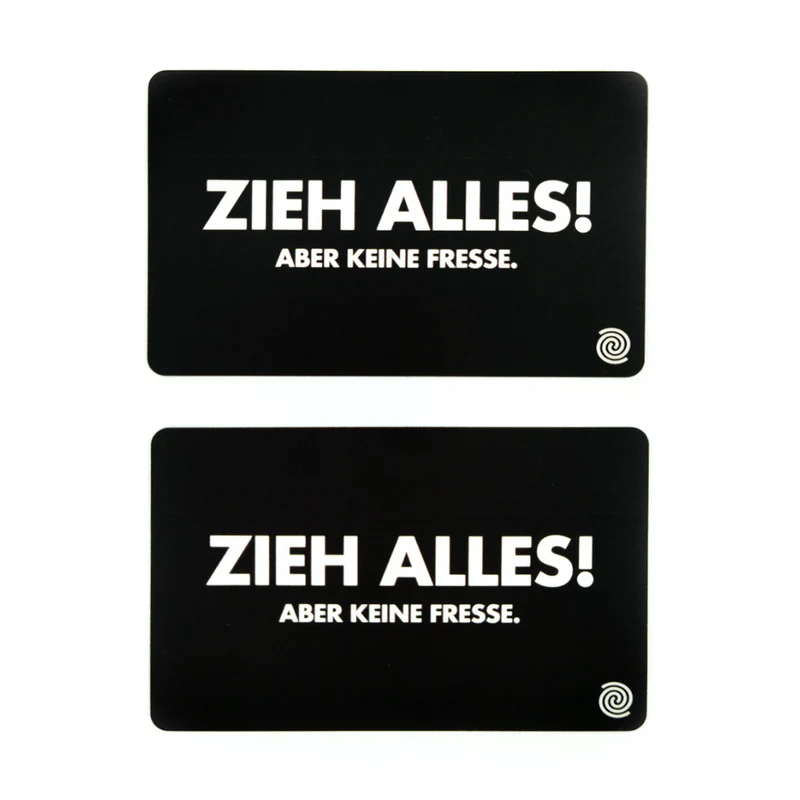 Zieh alles - Hackkarte 2er Set