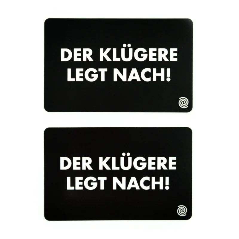 Der Klügere - Hackkarte 2er Set