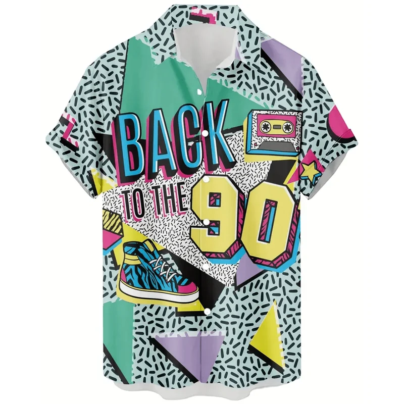 Festival Hemd Herren 90er Retro