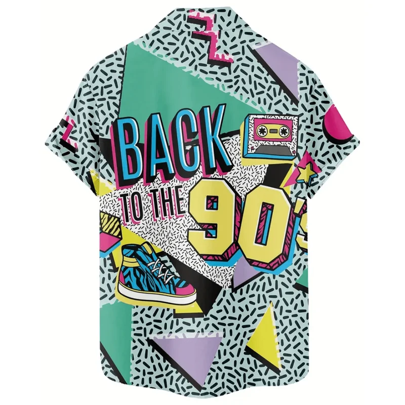 Festival Hemd Herren 90er Retro