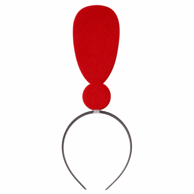 Ausrufezeichen Haarreif Rot