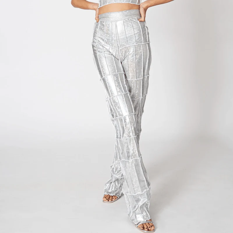 ZERO WASTE Silver Pants "MARLENE"
