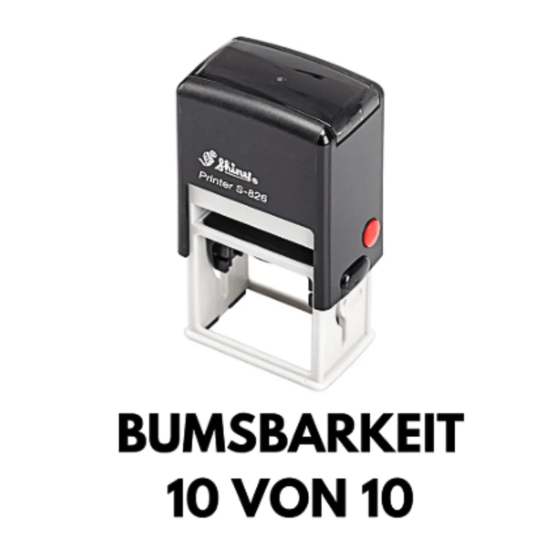 Party Stempel - BUMSBARKEIT 10 VON 10
