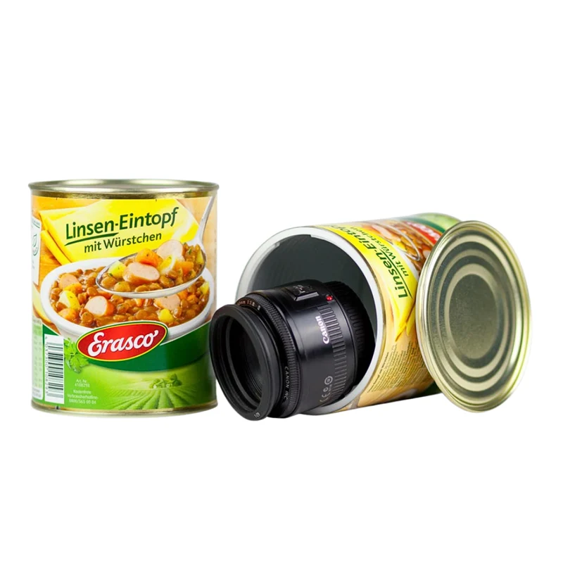 Dosensafe Linsen-Eintopf mit Würstchen