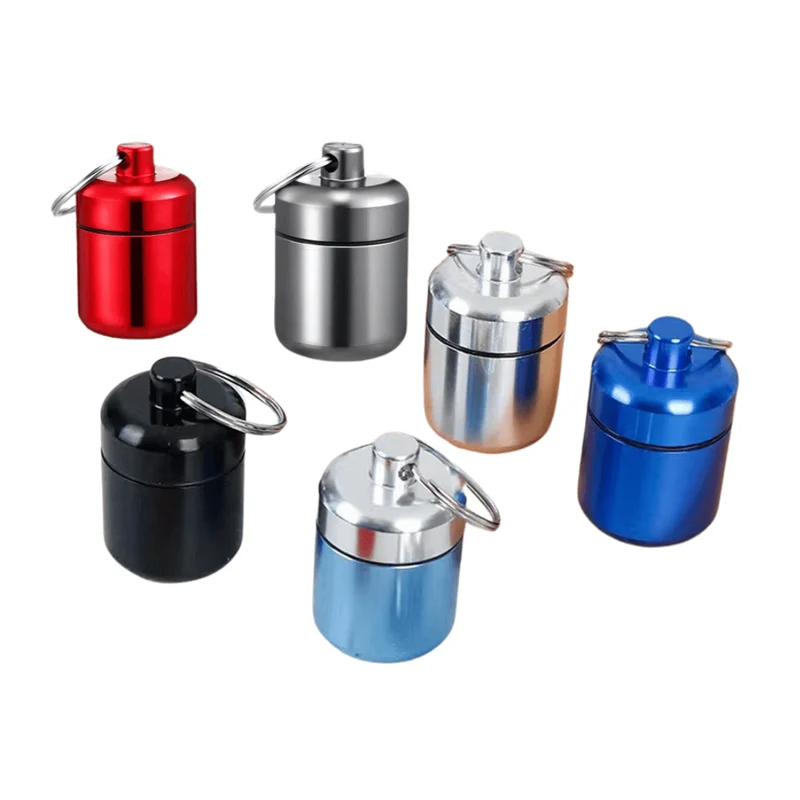 Pillenbox Schlüsselanhänger Aluminium