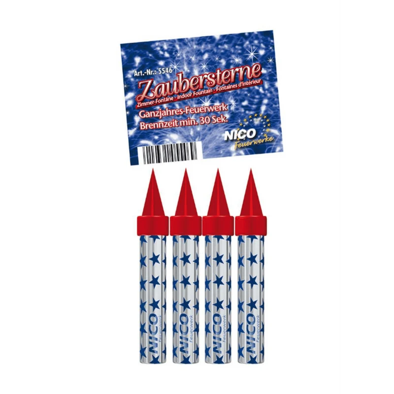 Flaschenfeuerwerk Zaubersterne im 4er Btl.