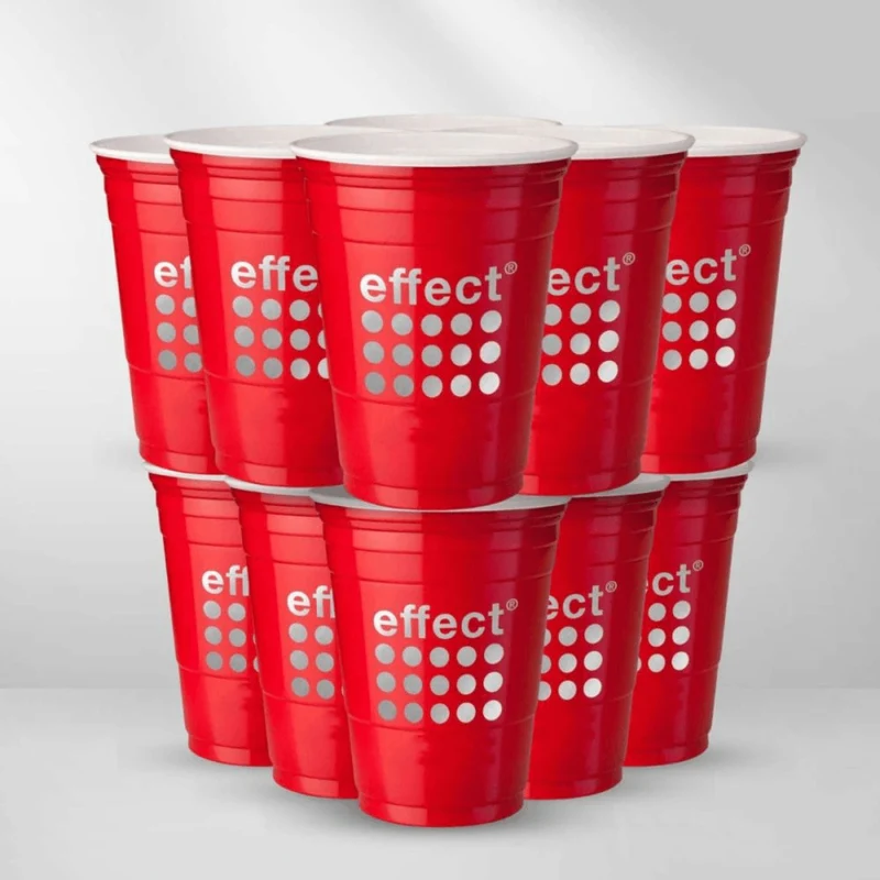 effect® 12x Hard Red Cup [Spar-Paket]