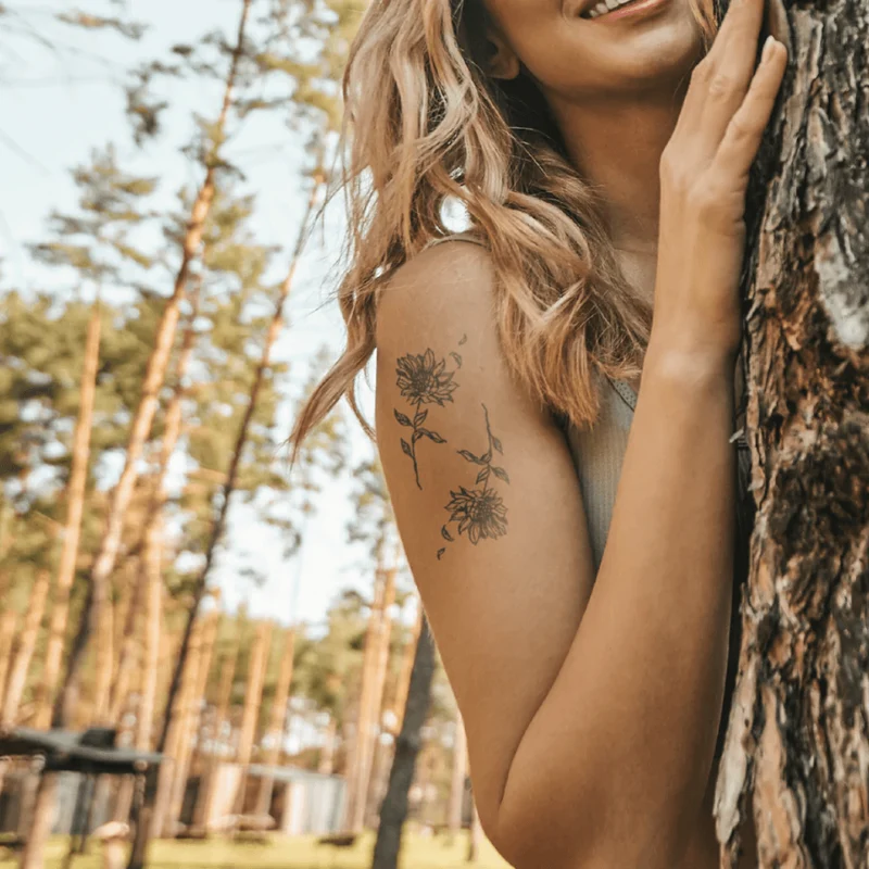 Blumenblüten Tattoo Waterless