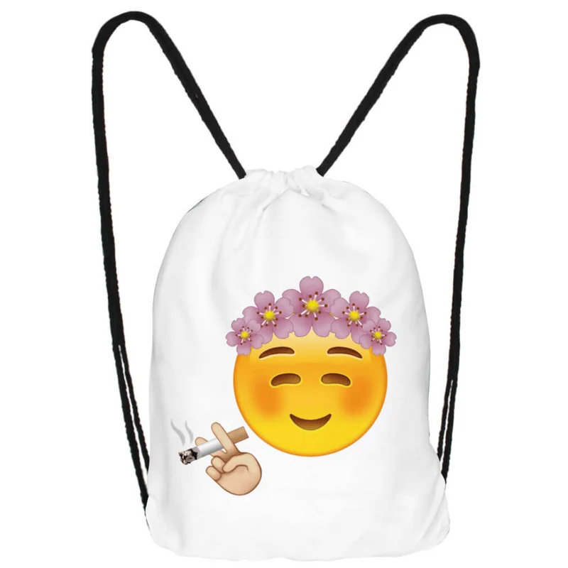 Turnbeutel Emoji Blumenkranz
