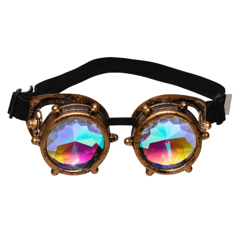 Steampunk-Brille mit Prisma-Gläsern