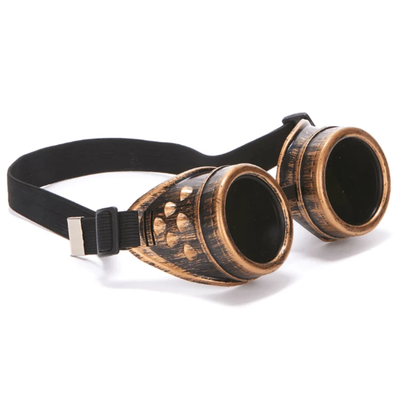Steampunk Piloten-Brille beige-braun-schwarz