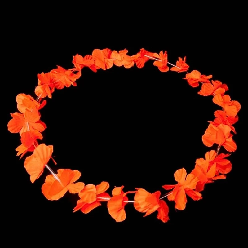 Neon Hawaiikette / Blumenkette Schwarzlicht