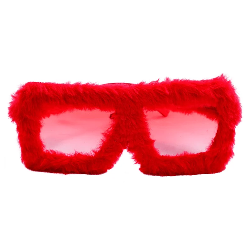 Plüschbrille rot