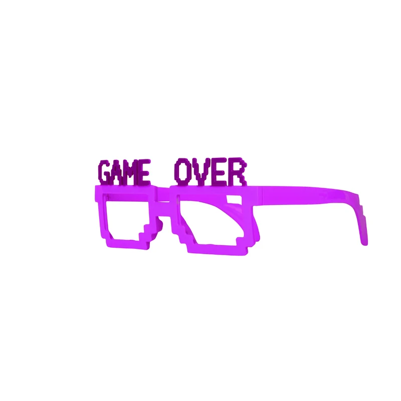 Brille Game Over Pink/Blau