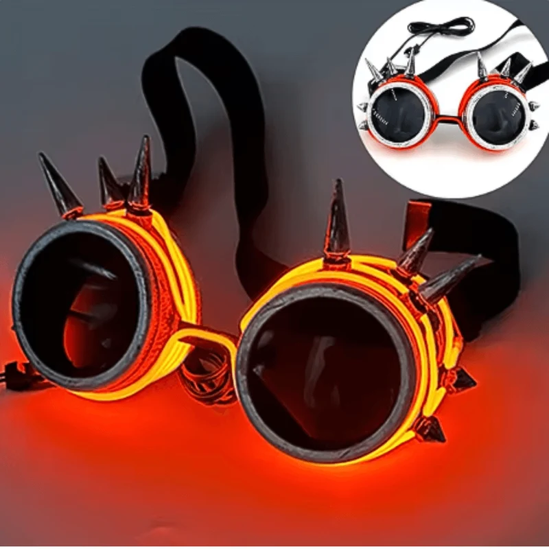 Leuchtende Steampunk-Brille