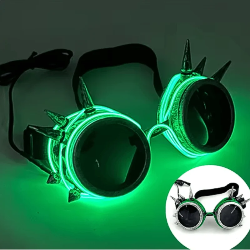 Leuchtende Steampunk-Brille
