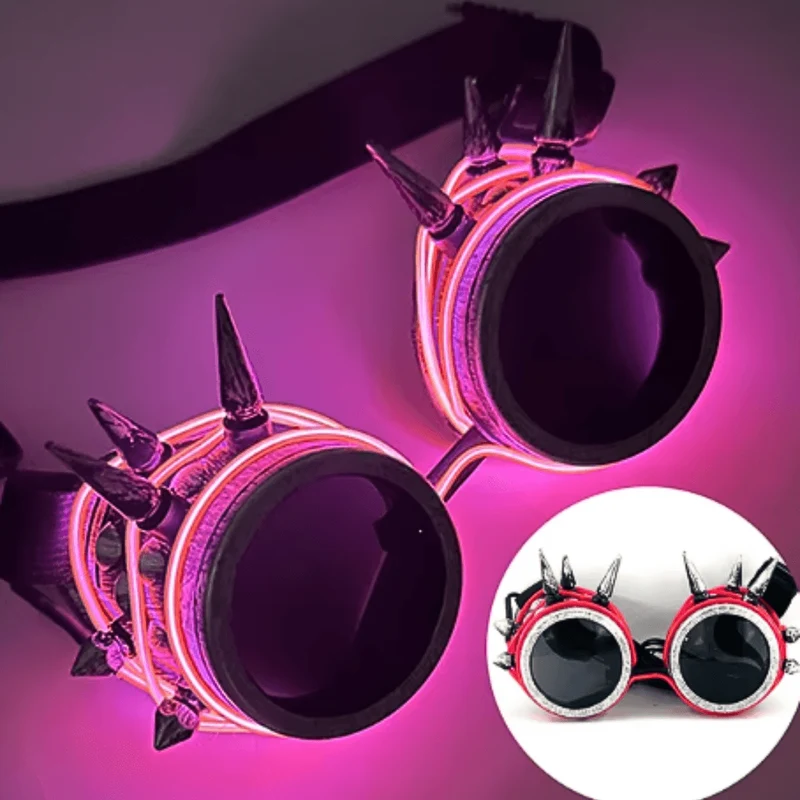 Leuchtende Steampunk-Brille