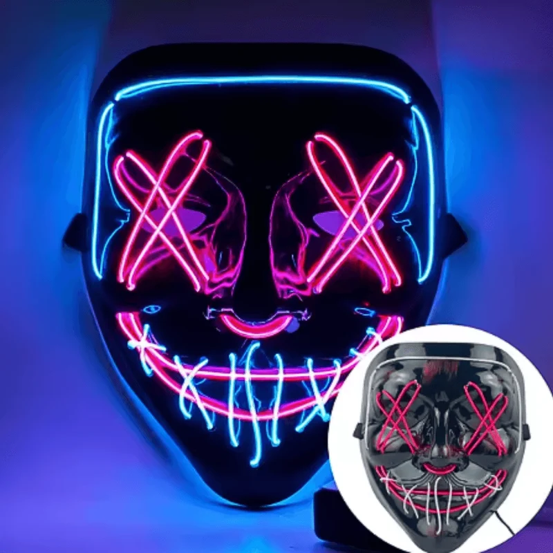 X leuchtende Maske Mehrfarbig