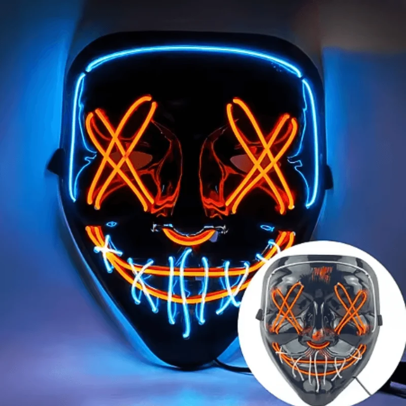 X leuchtende Maske Mehrfarbig