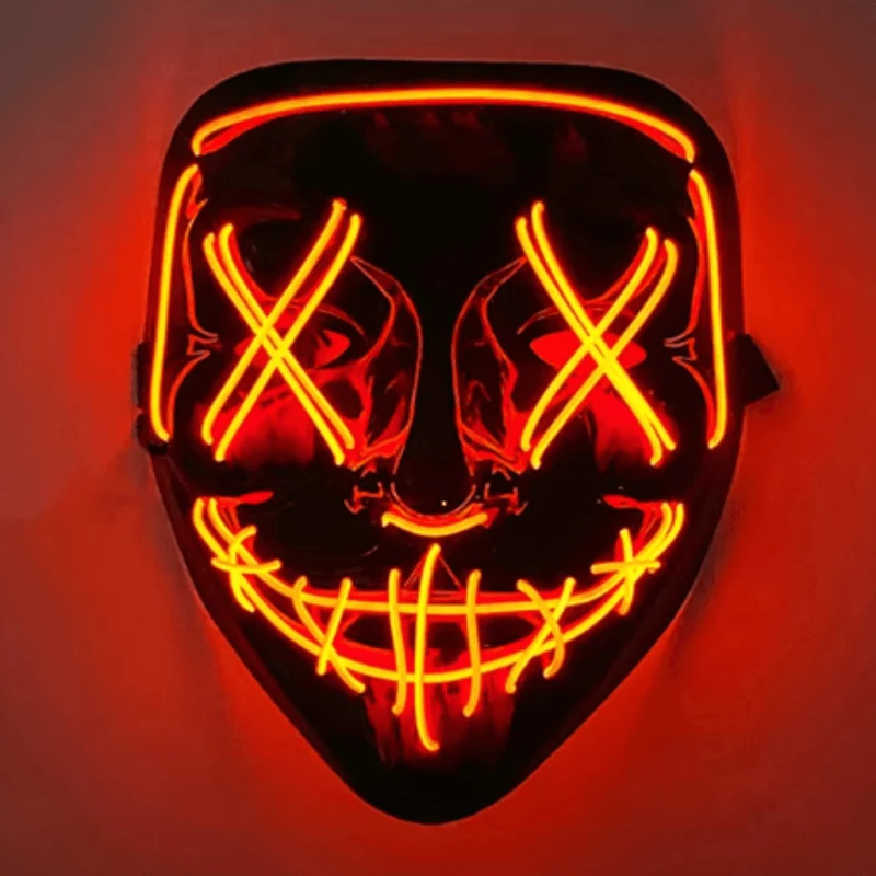 X leuchtende Maske Einfarbig