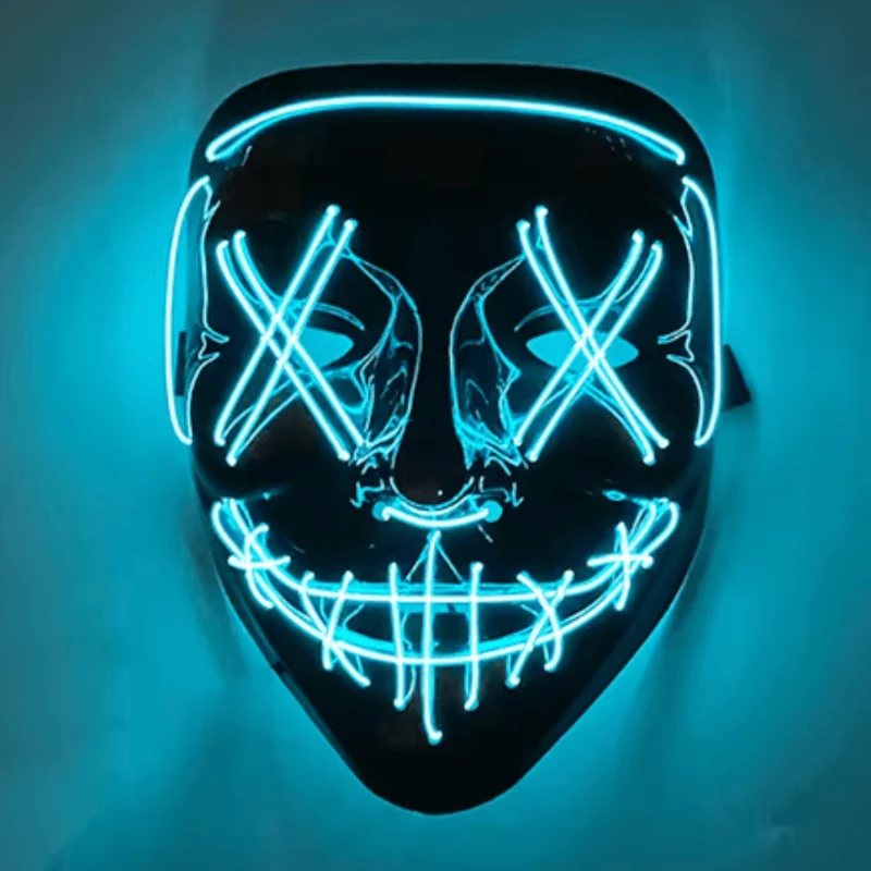X leuchtende Maske Einfarbig