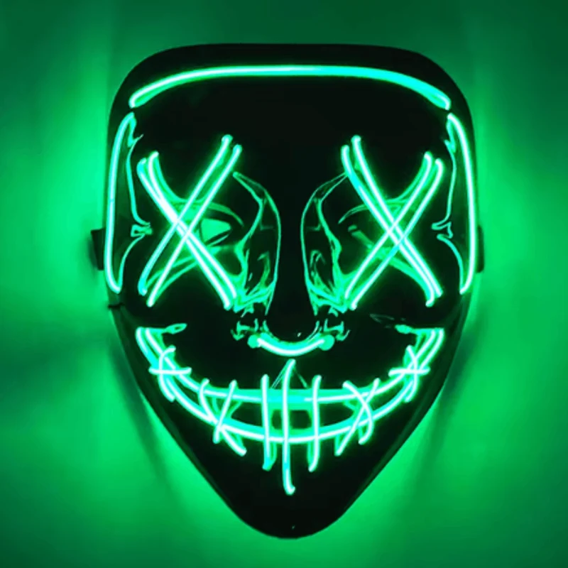 X leuchtende Maske Einfarbig
