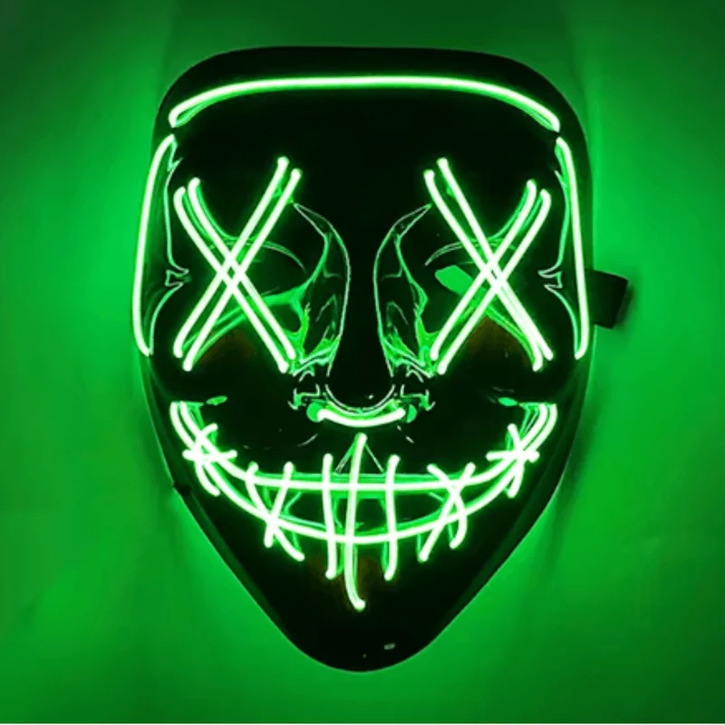 X leuchtende Maske Einfarbig